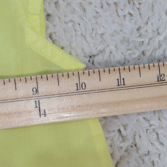 Carter's Sleeveless Blouse‎ Size 9 Months 100% Cotton, Yellow~ White Embroidery - Picture 6 of 8